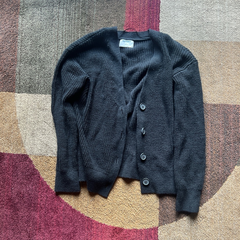 Old Navy Black Button-Up Cardigan